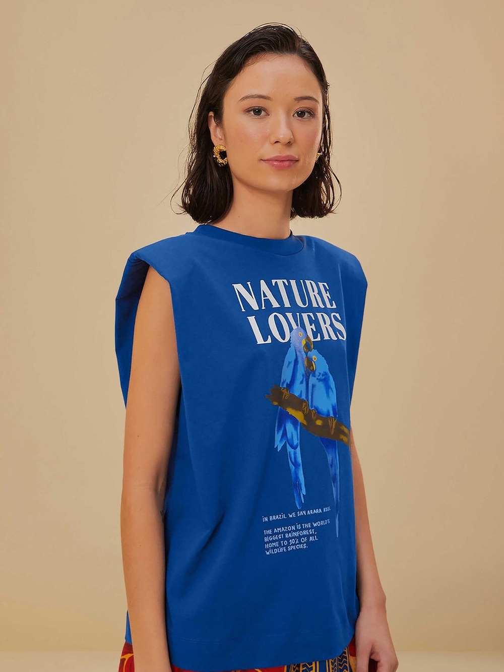 FARM Rio Blue 'Nature Lovers' Graphic Muscle Tank
